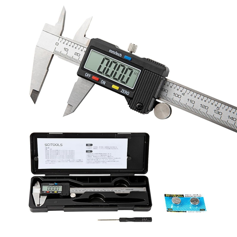 High Accuracy Digital Caliper 0-12” with Splash-Proof Display & Auto-Off Feature