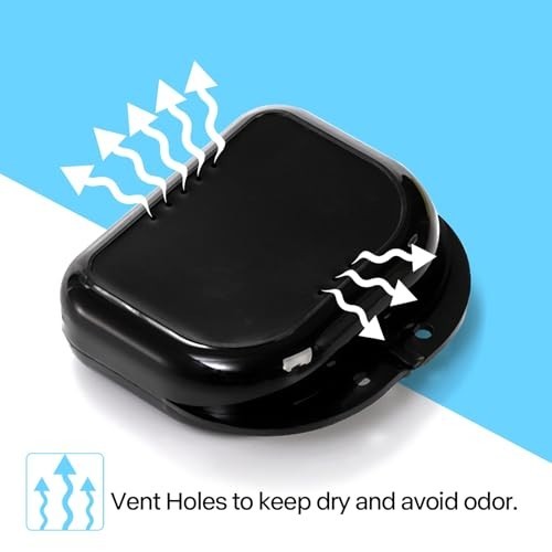 40 Pack Retainer Cases - Slim Mouth Guard & Denture Storage Containers, Vent Hol
