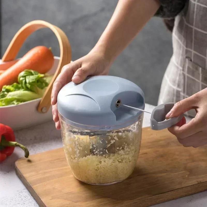 Manual Garlic Press Kitchen Multi-function Chopper Grinder Masher Tool