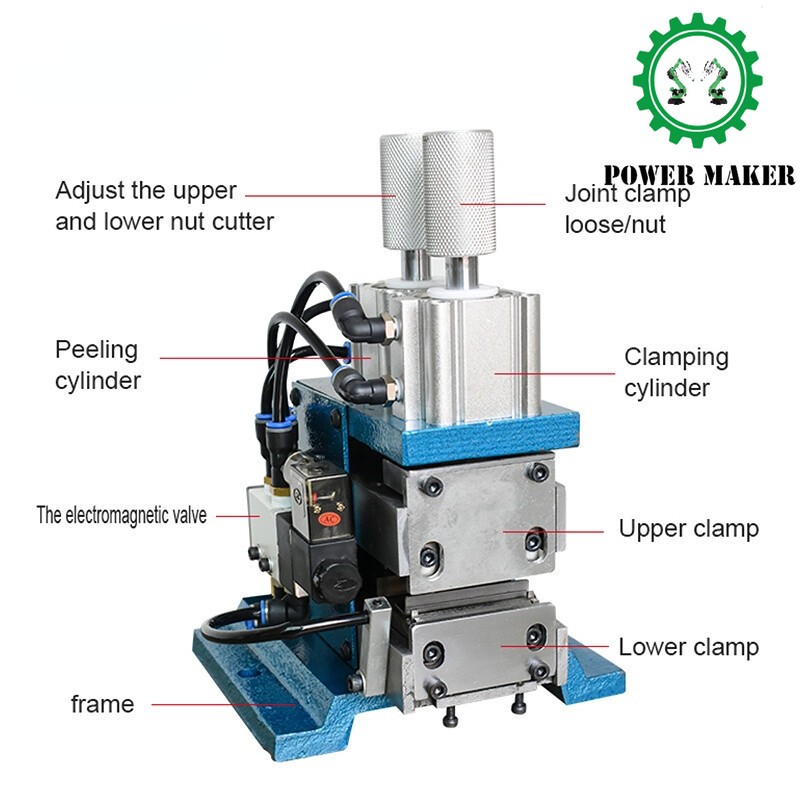 3F Vertical Core Wire Stripping Machine Pneumatic Stripping Twisting Machine