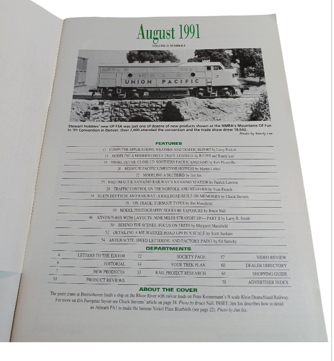 Model Railroading Magazine (August, 1991)