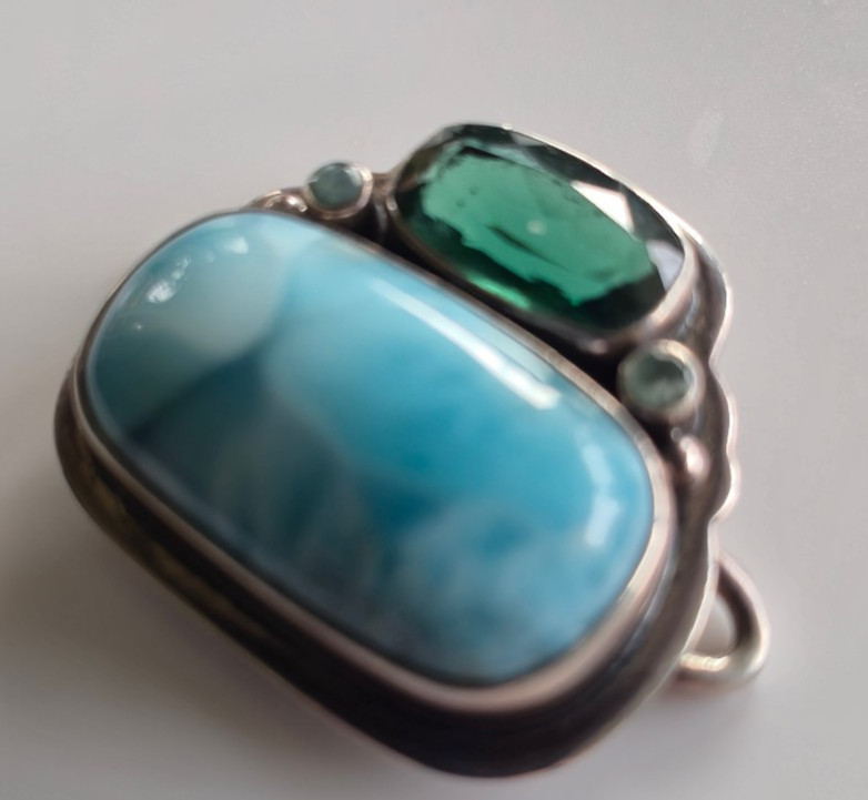 Tabra Fabulous 4-stone Large Charm for Bracelet or Anklet S Connector Charm Only