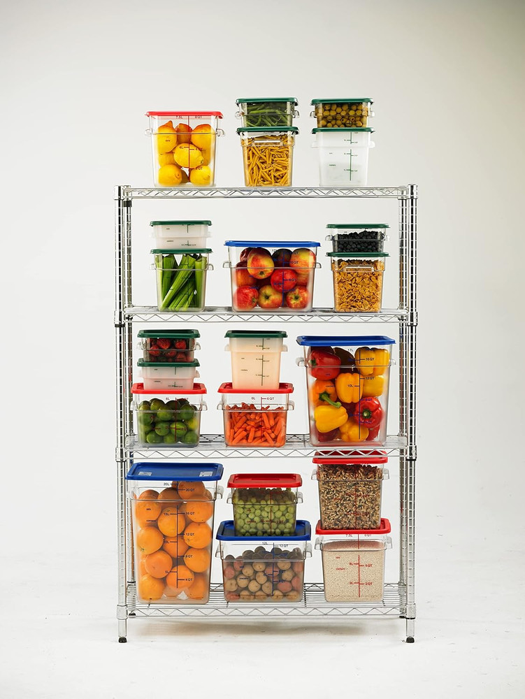 Squares Square Food Storage Container with Stackable Design for Catering, Buffet