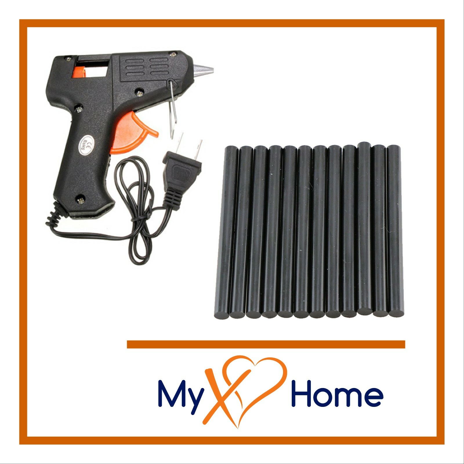 Black Hot Glue Sticks PLUS Hot Glue Gun (1 to 240 Glue Sticks)