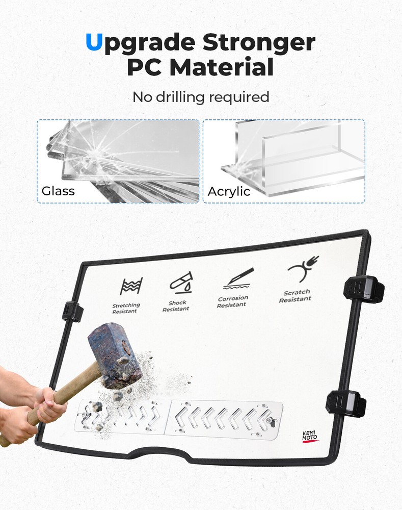 UTV Vented Front Full Windshield Clear for TRACKER 800SX 2020-2023 MAX-FLO