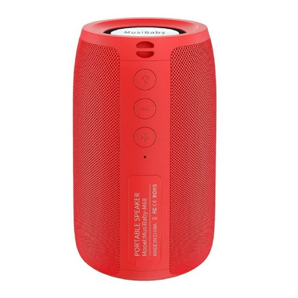 Musibaby Bluetooth Wireless Speaker, Pure Red - Portable