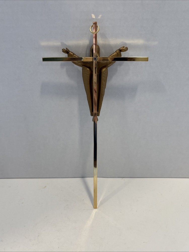 Vintage 10” Brass Crucifix, 2000 JCS