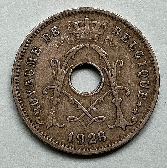 1928 Belgium 5 Centimes KM #67