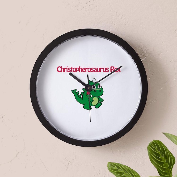 CafePress Christopherosaurus Rex Unique Decorative 10" Wall Clock (160646892)