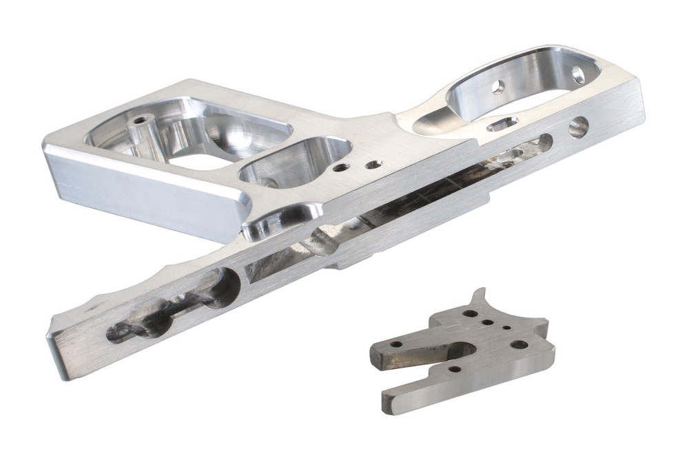 SHOCKTECH AUTOCOCKER 09 SFL FRAME RAW + MATCHING THICK TRIGGER PLATE PAINTBALL