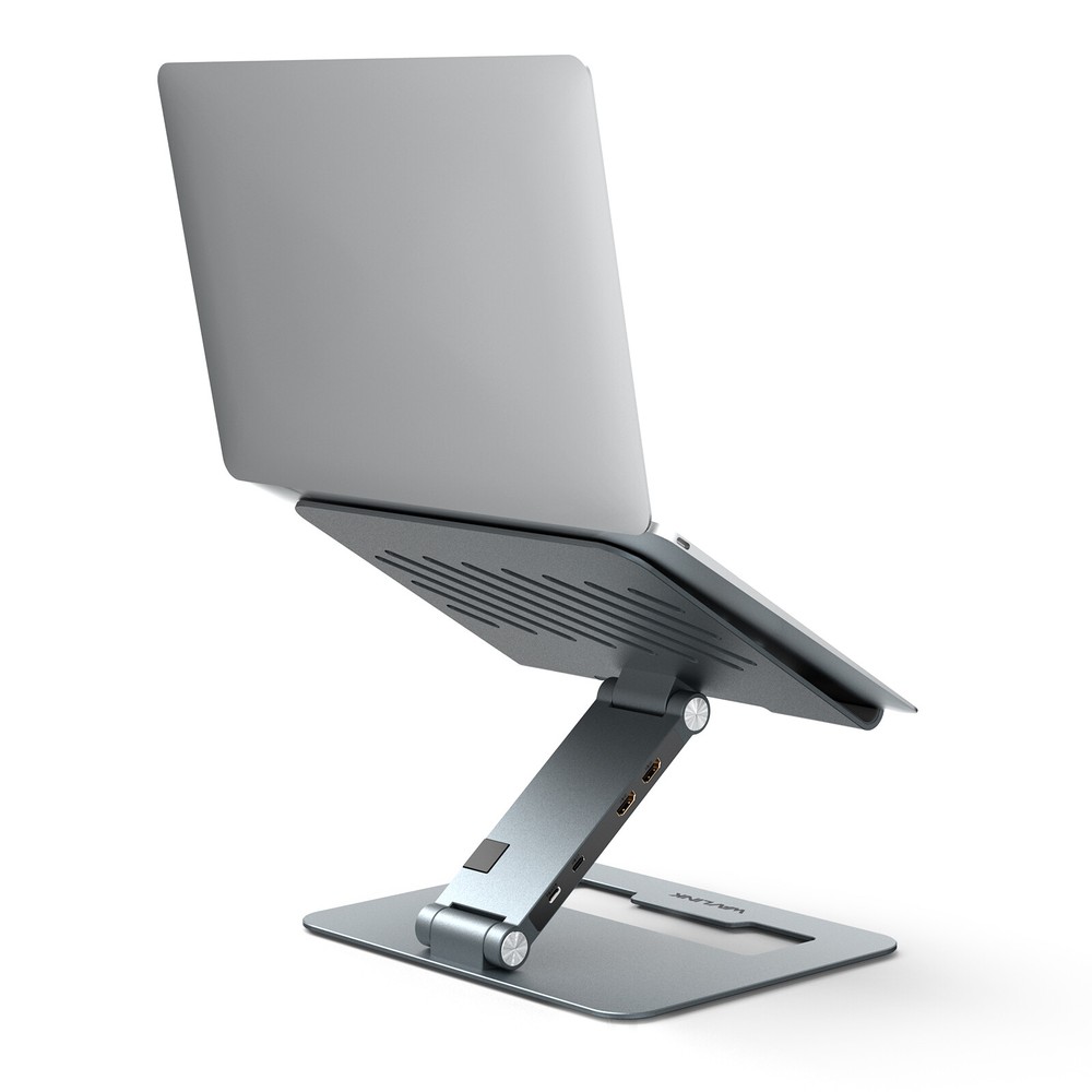 Adjustable Computer Riser Laptop Stand USB C Dock Dual HDMI for 10-17" Laptop