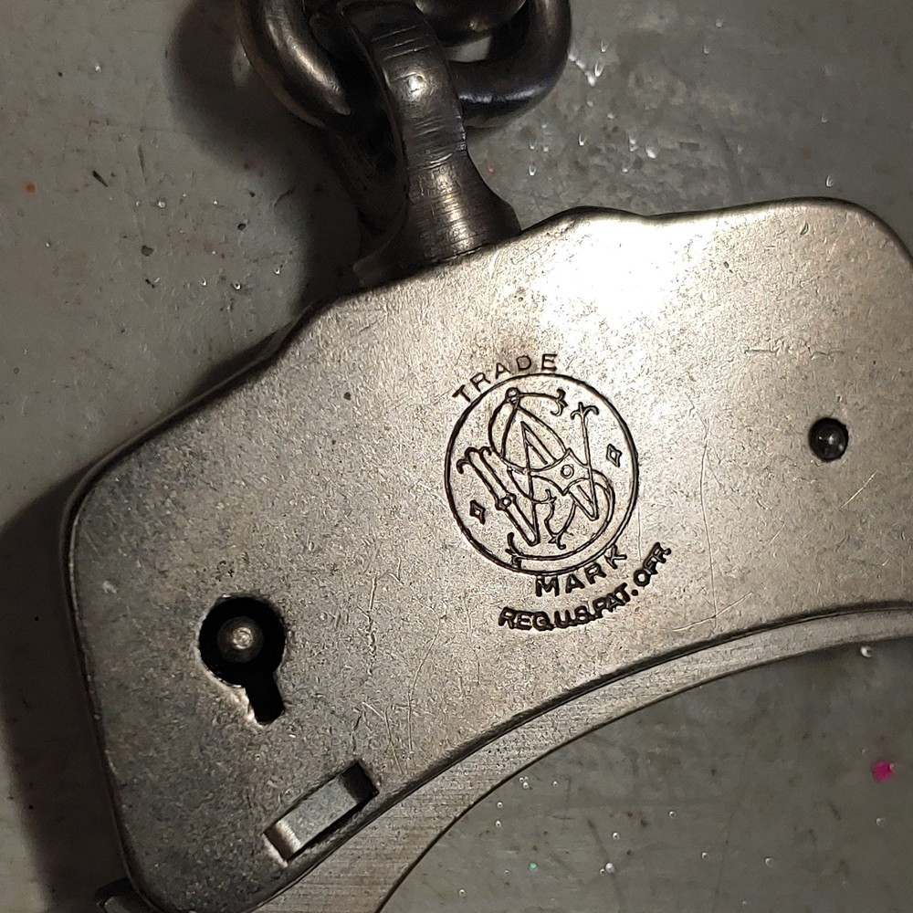 Two Smith & Wesson Handcuffs Cuff Vintage with key(s)