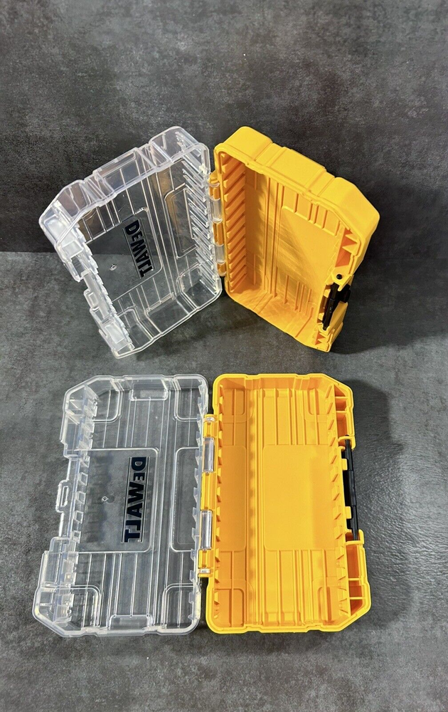 2 DEWALT Tough Case Drill Bit Tip Storage Organizer STACKABLE INTERLOCKING
