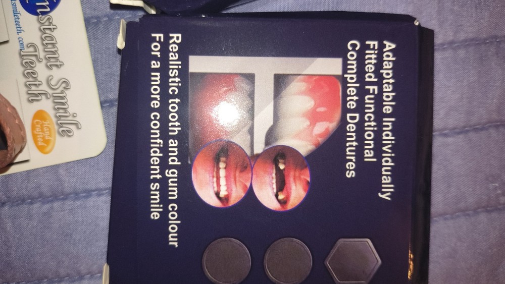 Instant Smile Teeth Complete Dentures Adaptable Fitted Realistic Color