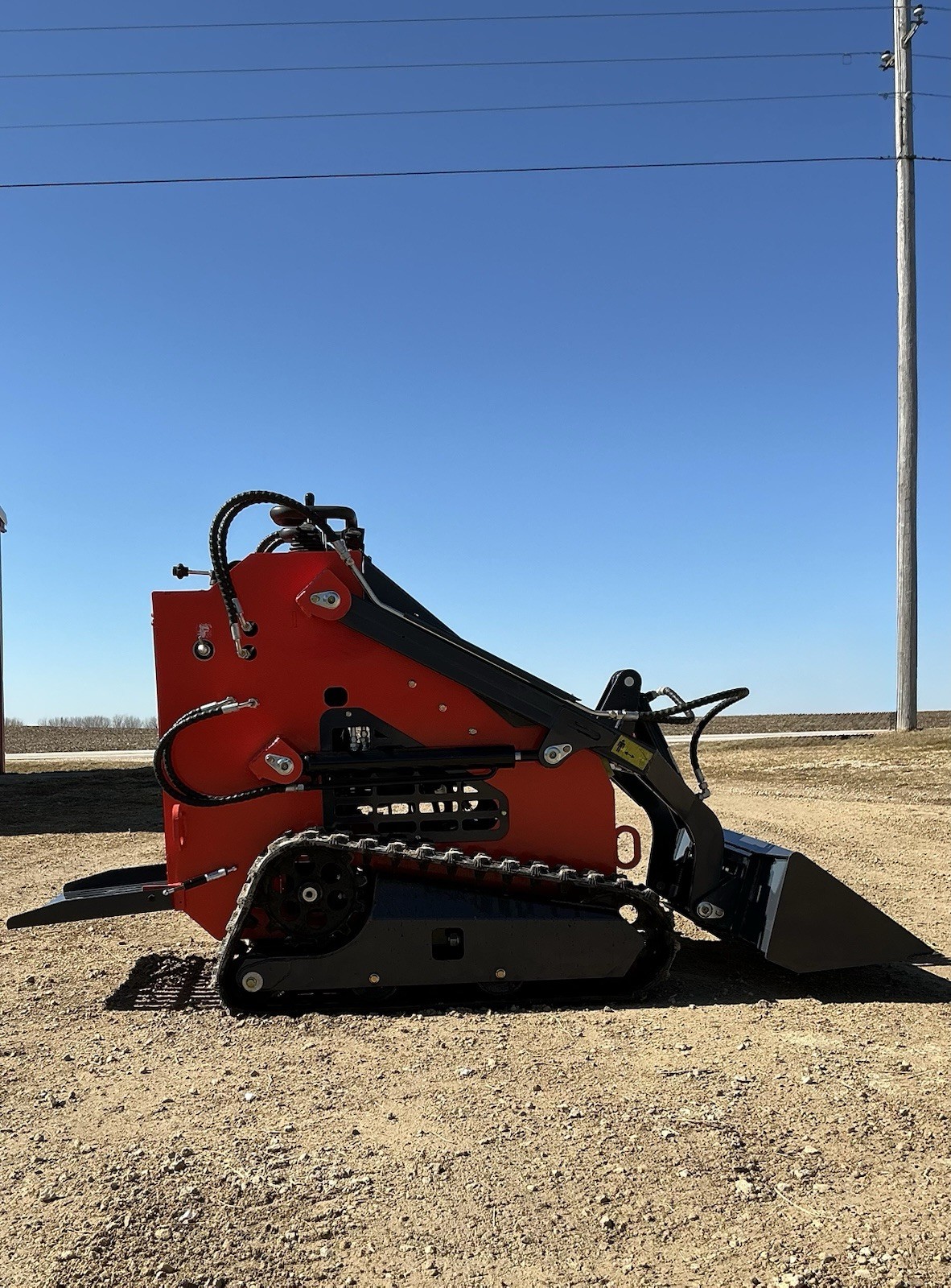 NEW ZJG-380 Mini Skid Loader Stand-On Compact Tracked Loader 13.5HP Engine