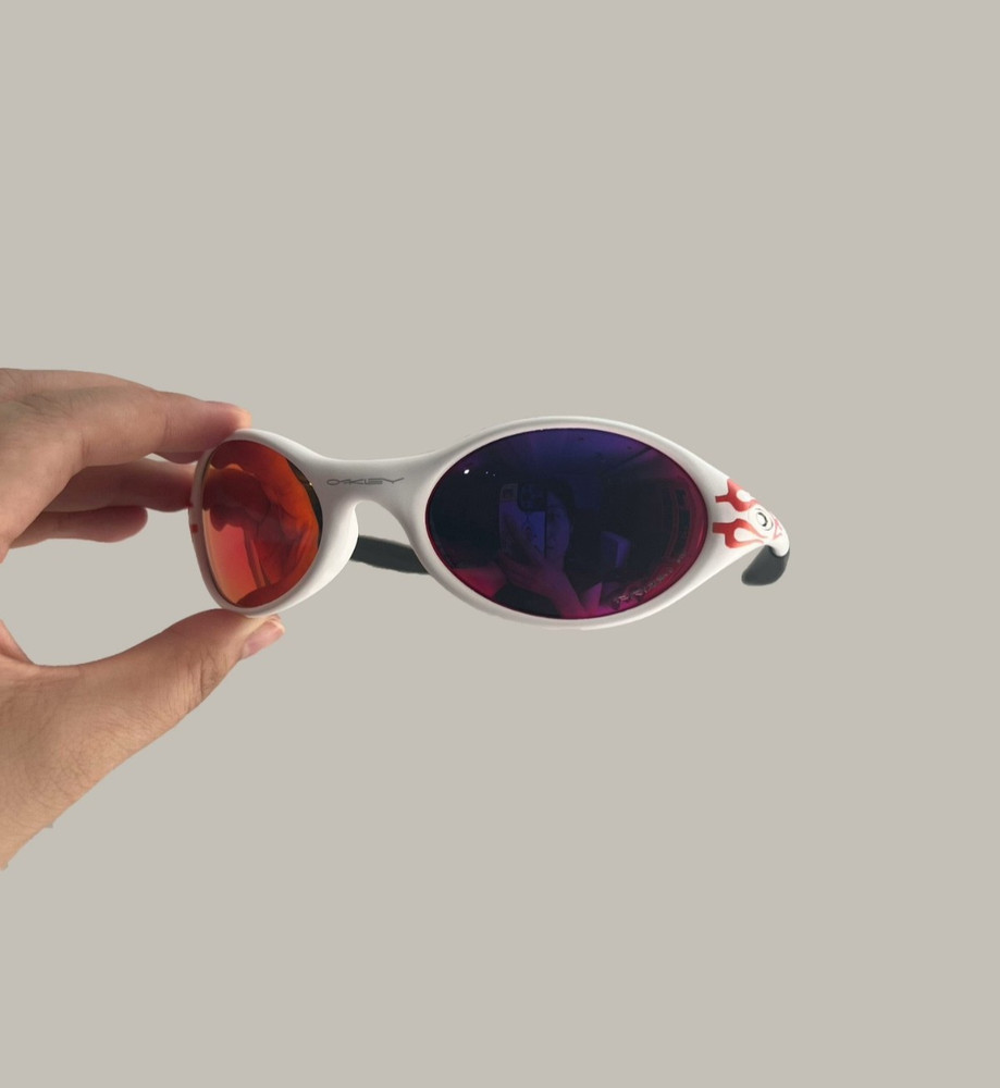 Oakley Eye Jacket Lightweight Polarized Red ​Lenses White Frames