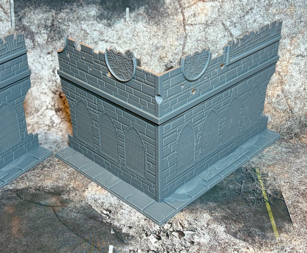 Plastic UKTC 40k Terrain Medium L Ruins (2 Piece) Easy stack system - Tournament