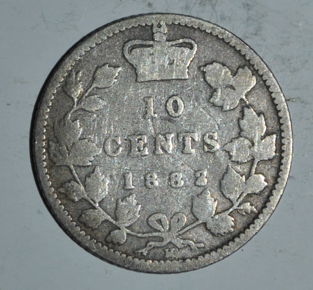 1882-H Canada 10 Cents Silver {{{C497