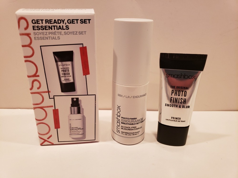 Smashbox ~ Get Ready, Get Set Essentials 2 Piece Set ~ SETTING SPRAY/PRIMER ~NIB