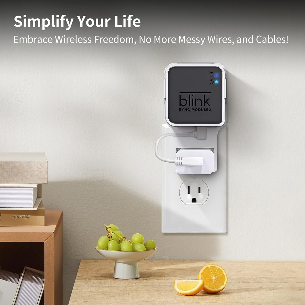 Blink Sync Module 2 Wall Mount + Short Cable – Neat Installation, No Cable Clu