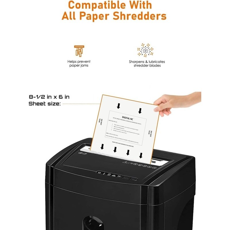 Shredder Lubricant Sheets 5 Pack Clean Sharpens Blades Optimal Performance New