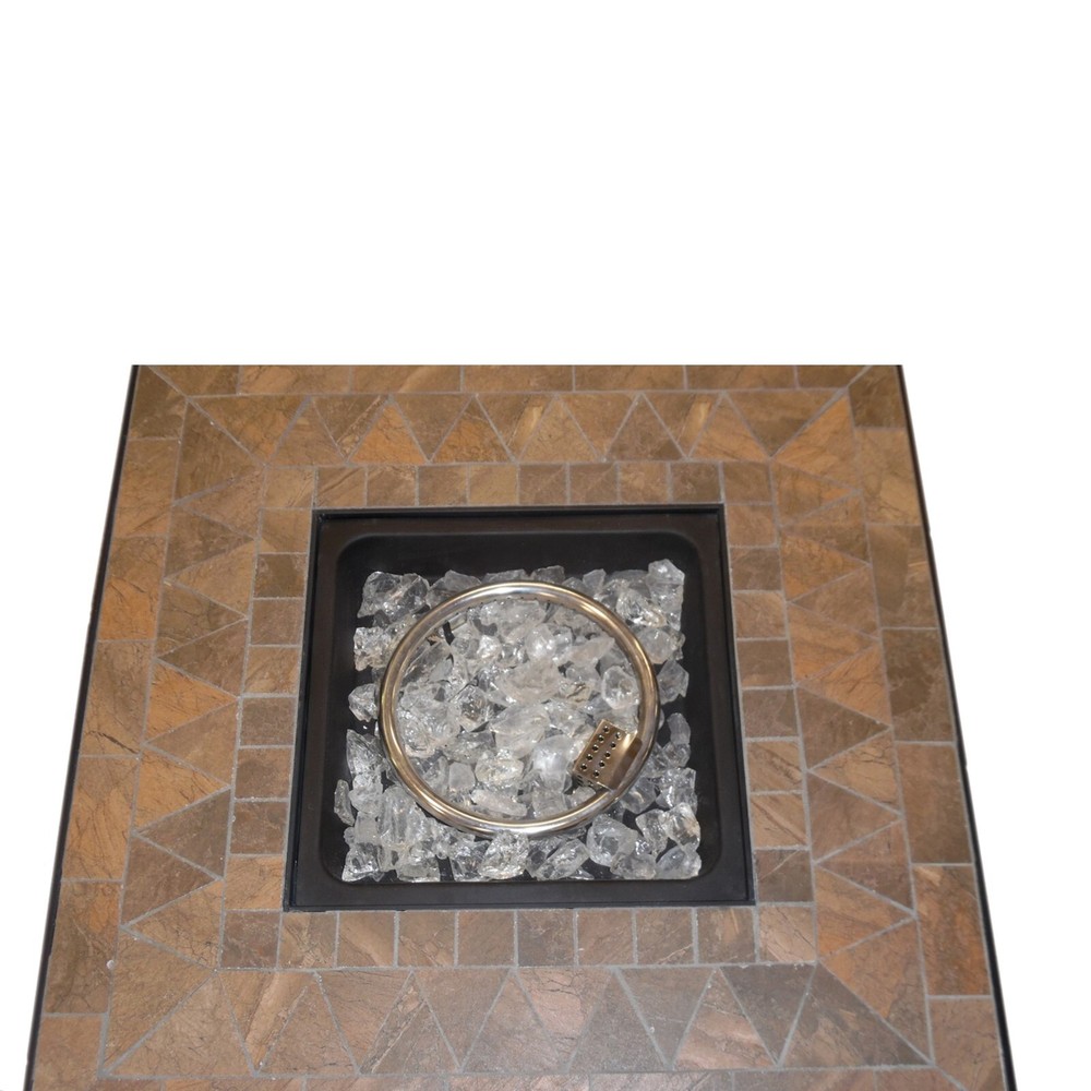 Hiland 30" Square Tile Top Fire Pit - AZ Patio Heaters