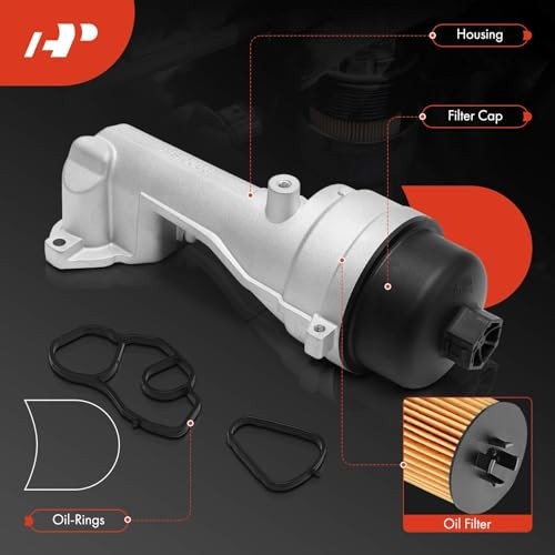 Engine Oil Filter Housing Adapter Assembly [with Gasket Kit] Compatible with