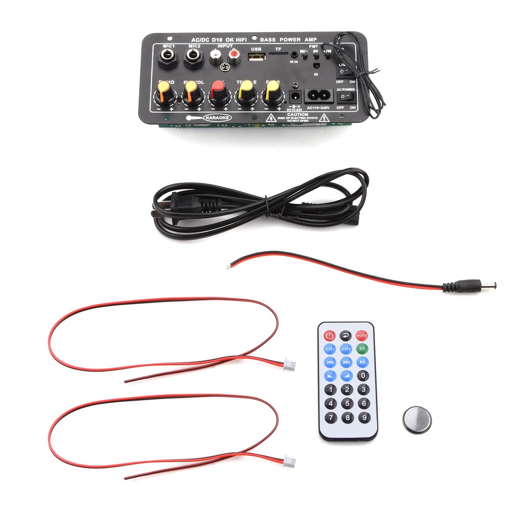 1 Set Multi-function Audio Amplifier Board BT 5.0 200W AC 110V/220V DC 12V/24V
