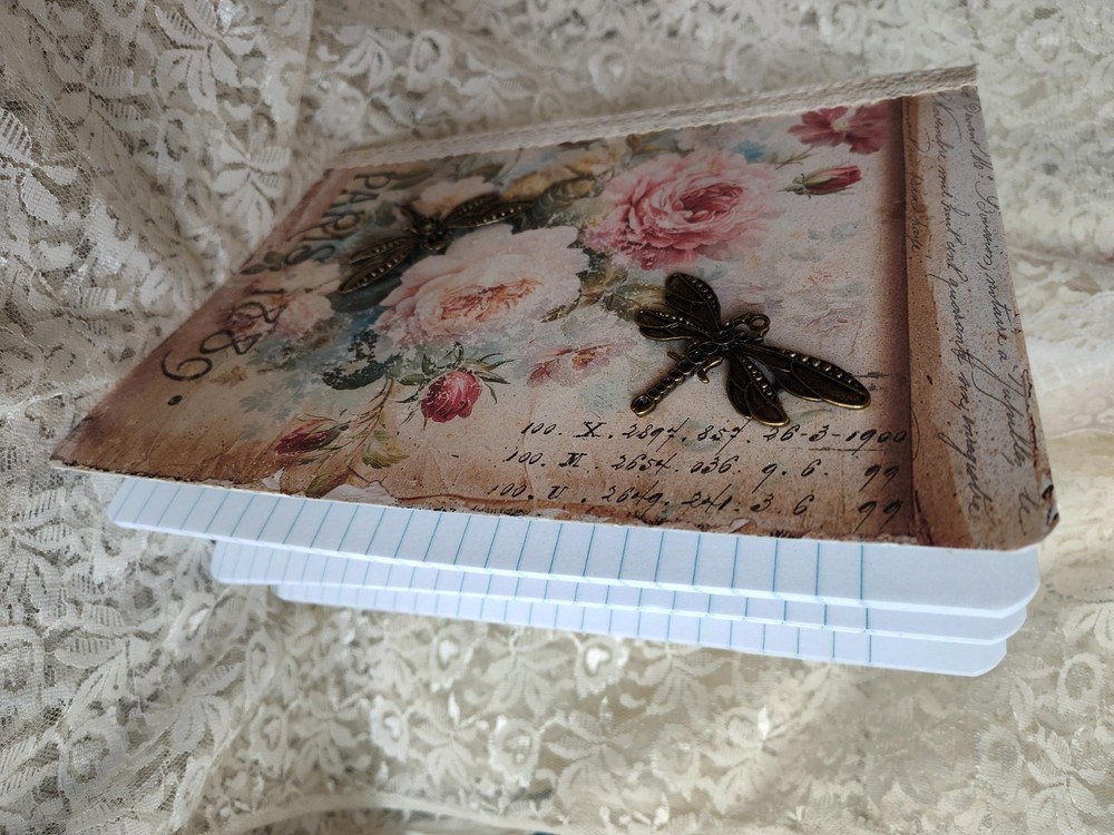 Altered Journal Paris Theme Dragon Flies