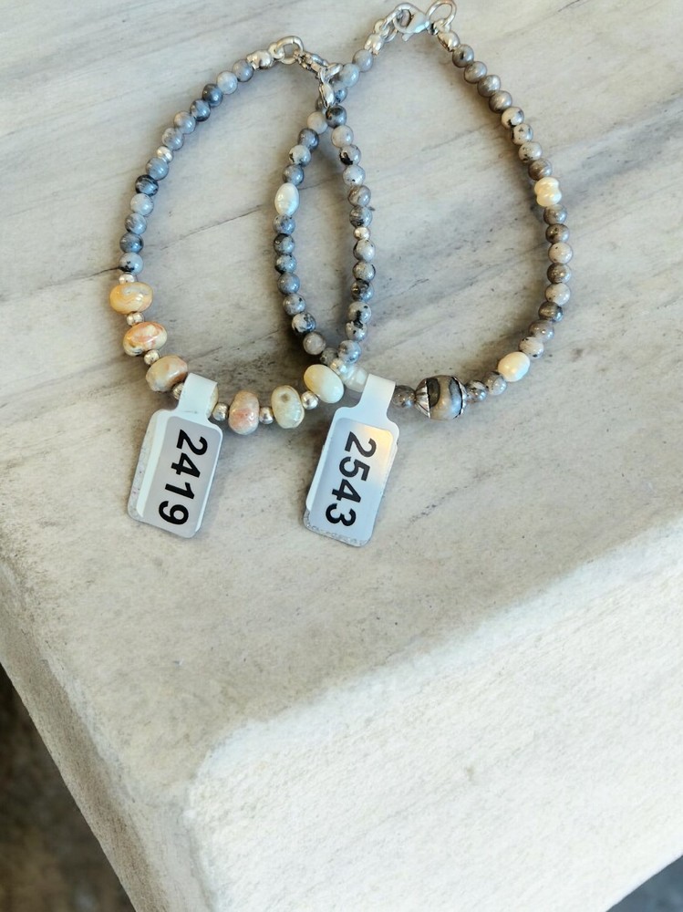Labradorite Agate Stone Artisan Bracelet. Handmade. #2419
