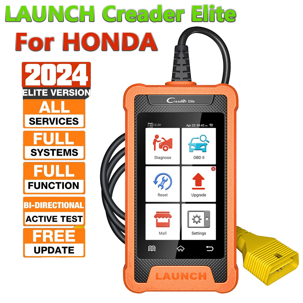 2024 LAUNCH Creader Elite for Honda Car OBD2 Diagnostic Tool Scanner Key Coding