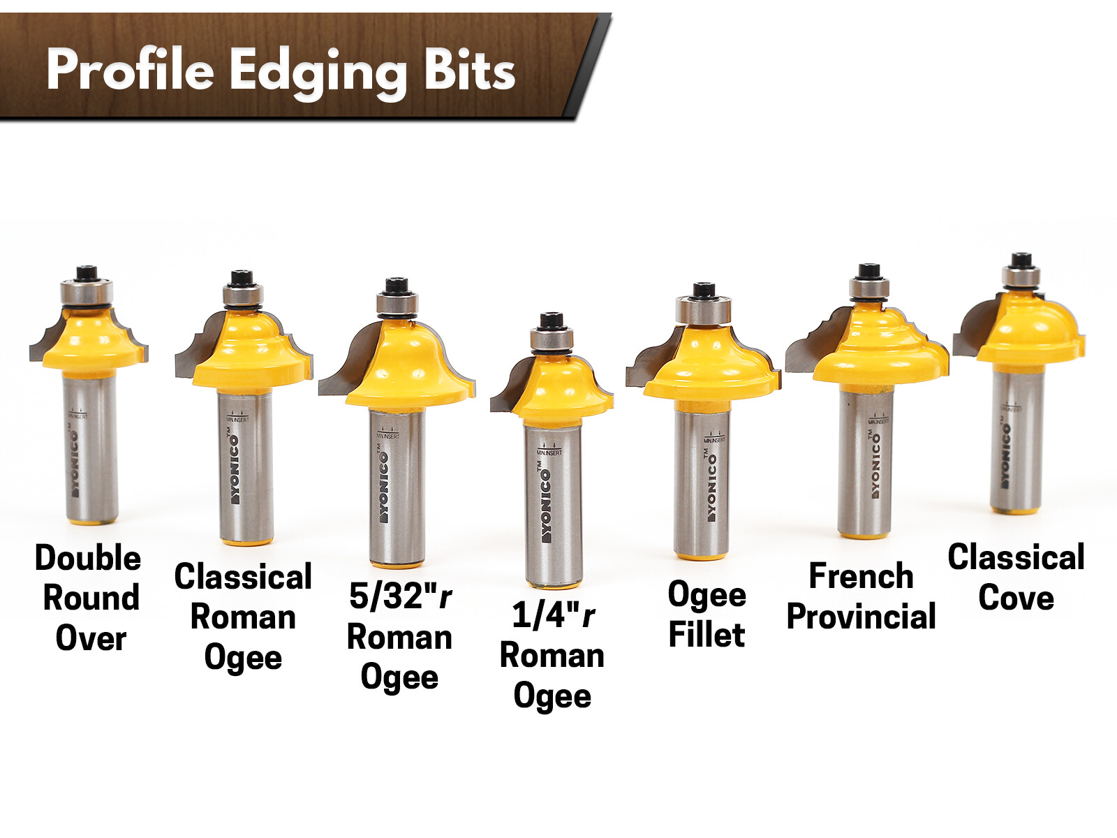 70 Bit Professional C3 Carbide Router Bit Set - 1/2" Shank - Yonico 17702