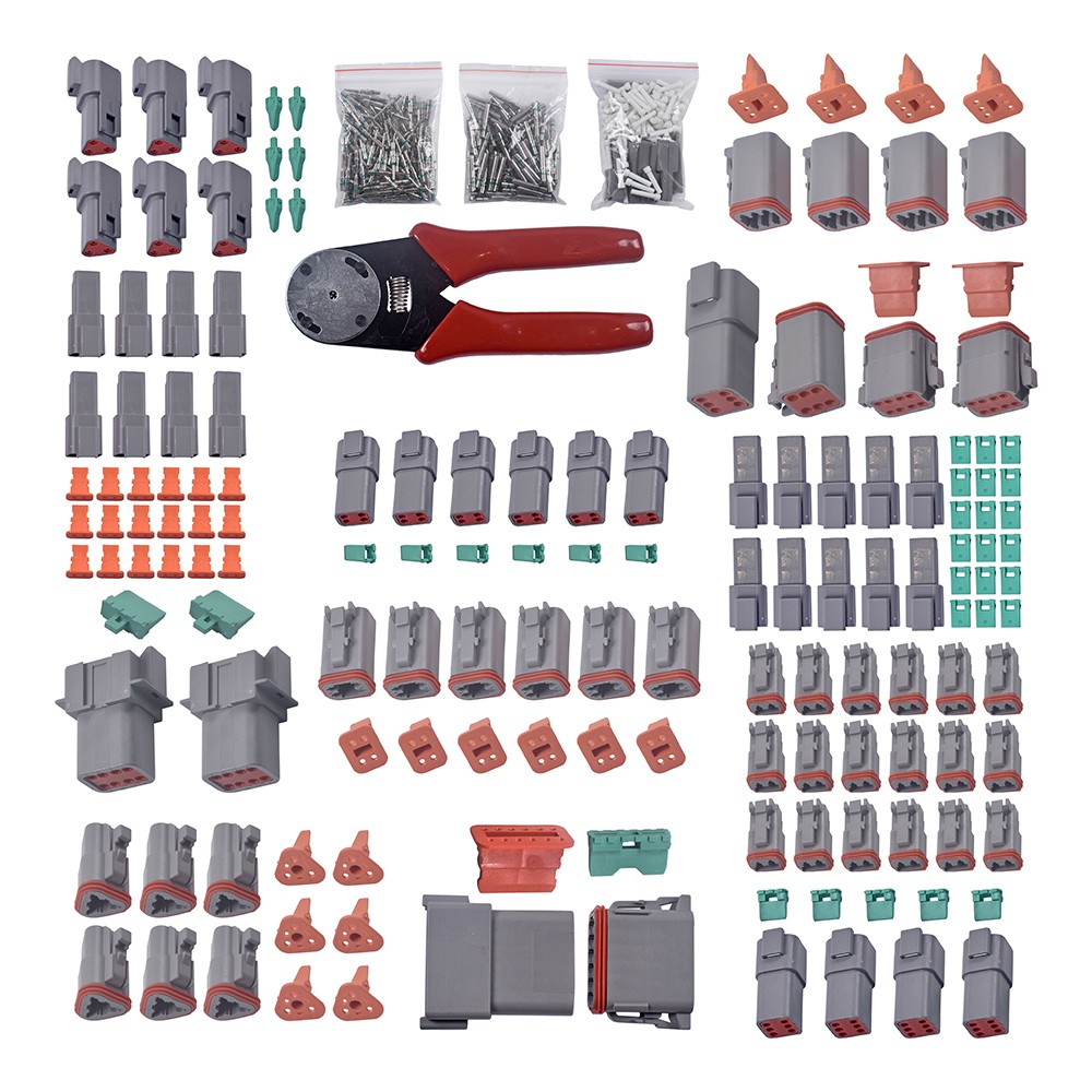 US Deutsch DT Connector Plug Kit 1750PCS With Crimp Tool Automotive #DT-KIT3-TR