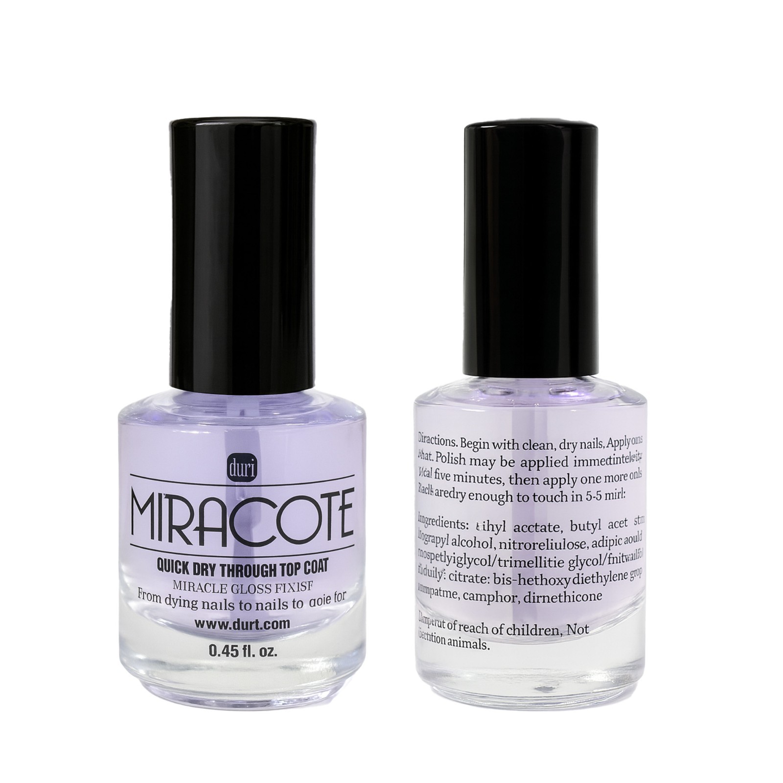 Duri REJUVACOTE 1/2 Nail Growth System + MIRACOTE Quick Dry Top Coat 0.45oz