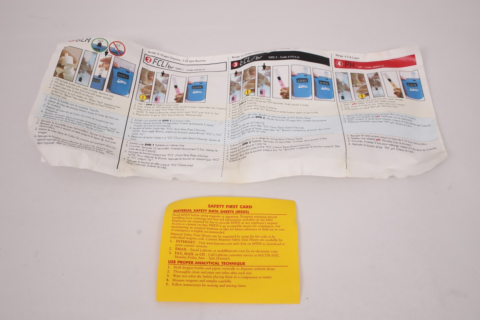 Lamotte ColorQ Pro 7 Pool / Spa Testing Kit w/ Case, Manual & 6 x 30 Tablets