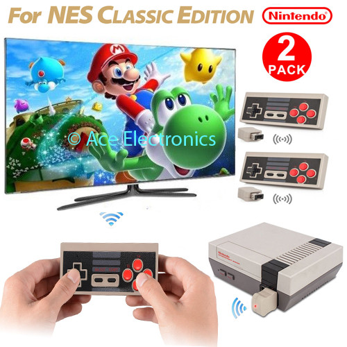 2 Nintendo NES Classic Edition Mini Video Game Pad Wireless Controller