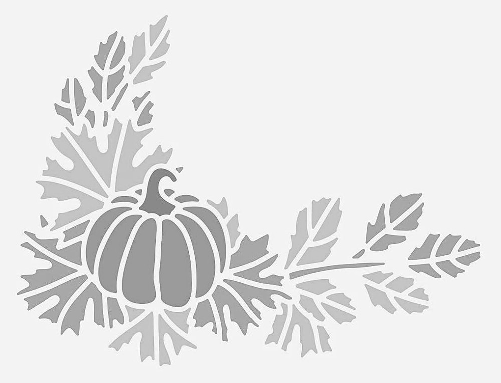 6"x7.5" Clear Plastic Stencil - Pumpkin Corner (MC267)*****