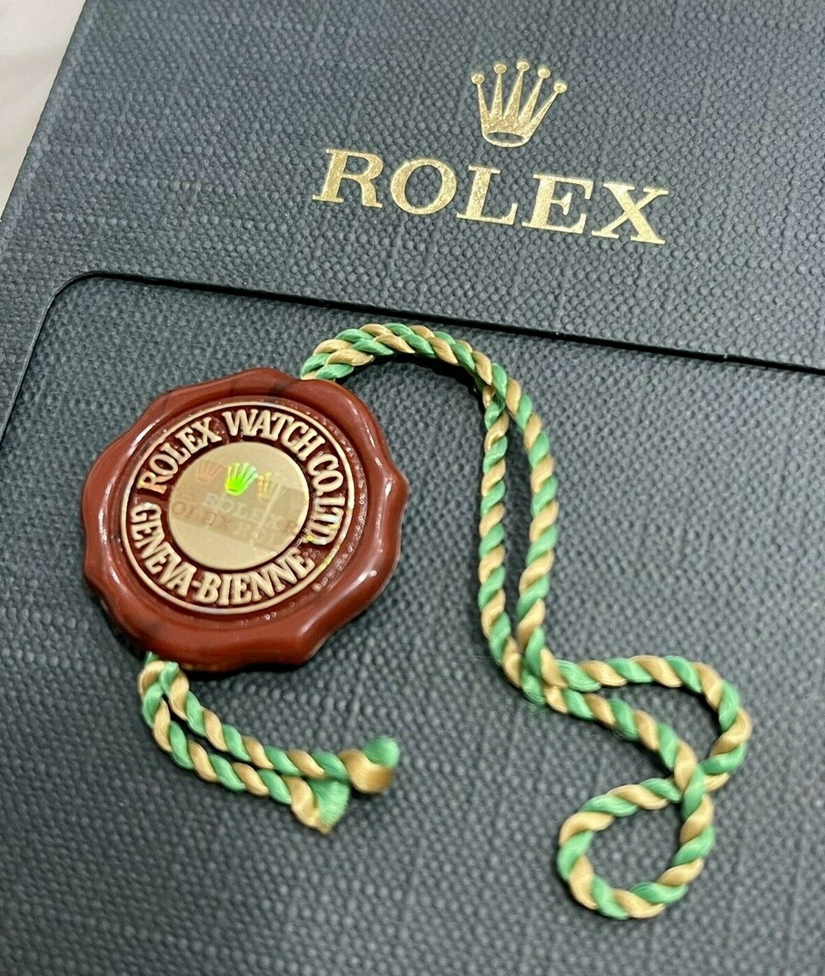 Genuine Rolex Red Hang Tag Hologram Swiss Officially Chronometer 90s-2000s Rare
