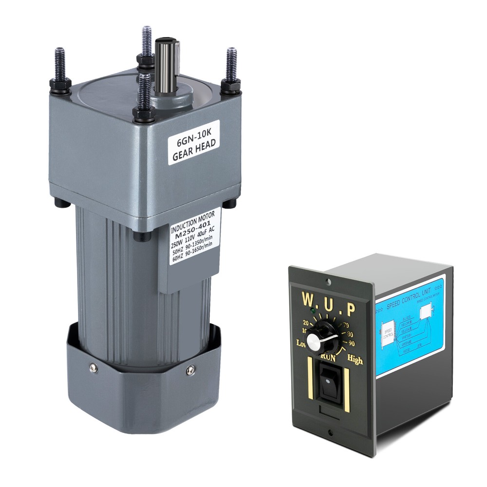 AC Gear Reduction Motor Electric+Variable Speed Controller Reversible 110V 250W