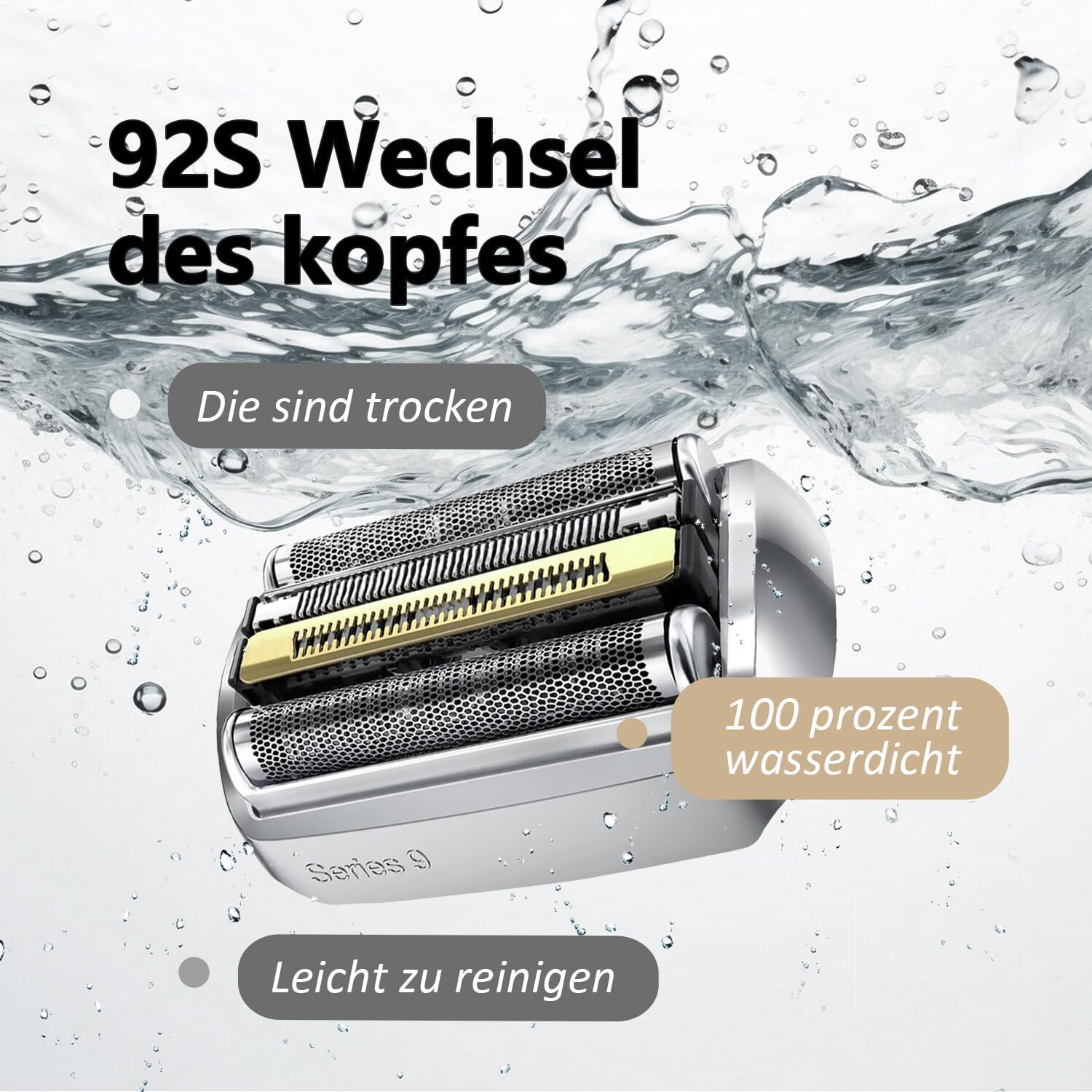 92S Replacement Shaver Foil Head Cutter for Braun series 9 Razors 9376cc 9385cc