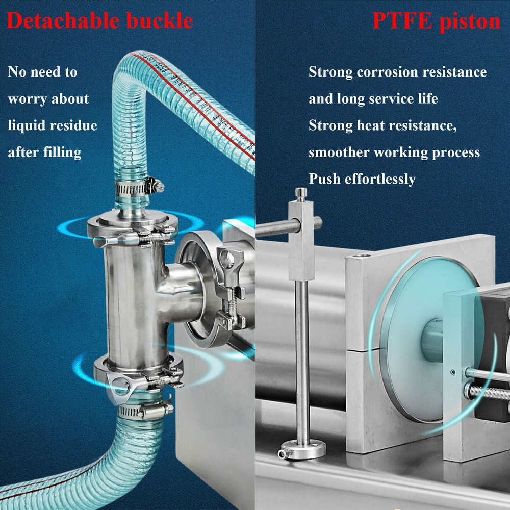 Horizontal Pneumatic Paste Filling Machine+Hopper Paste Liquid Filling Machine