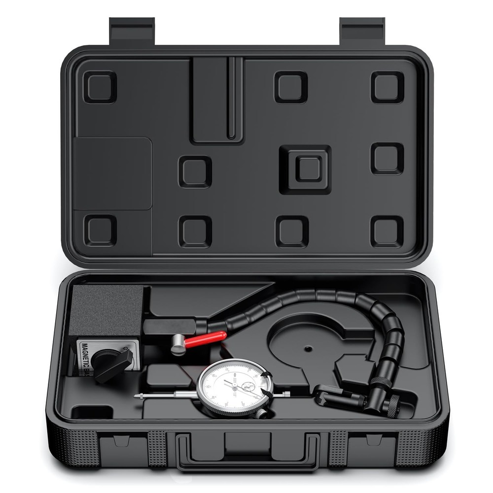 Dial Indicator with Magnetic Base, Machinists Dial Indicator Tools Set for Al...