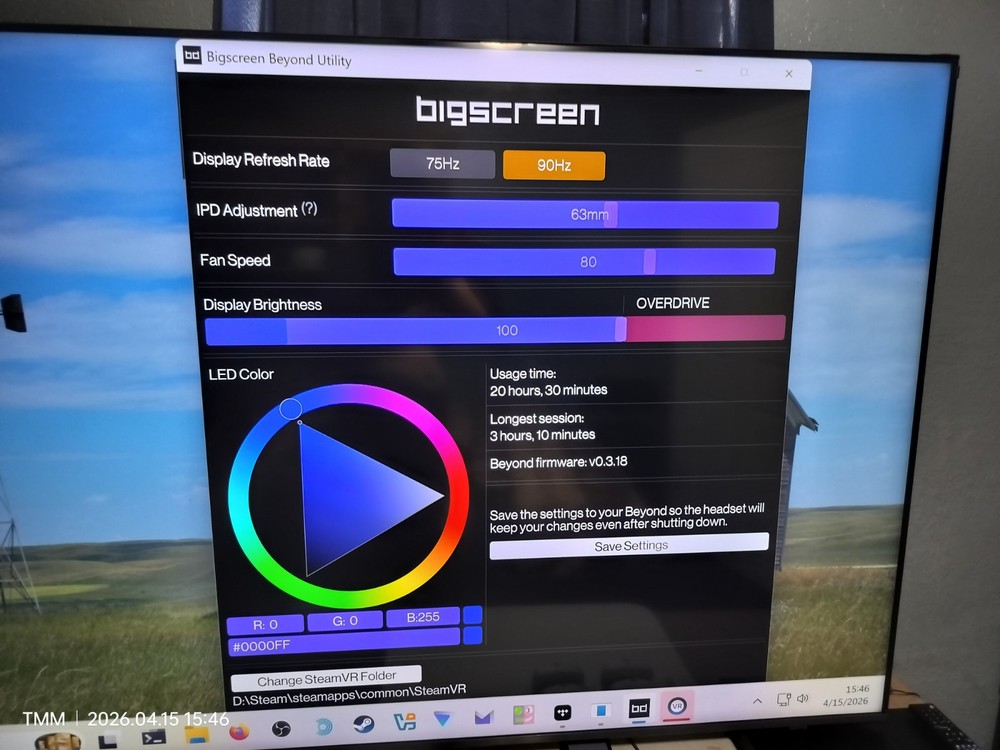 Bigscreen Beyond 2 VR Headset With Studioform X1-B Interface