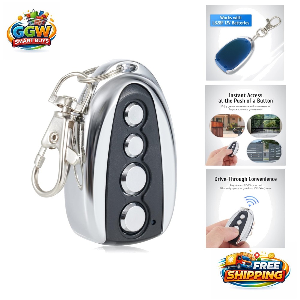 Convenient 100ft Range Remote for Sliding Gates - Auto Closure & Durable Design