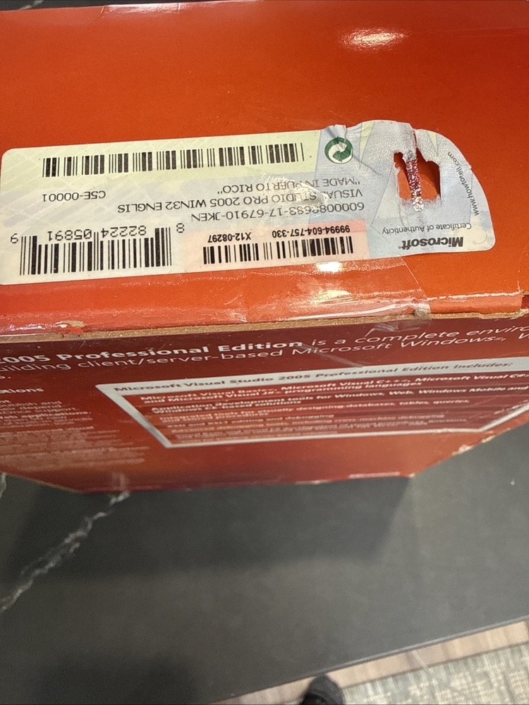 Microsoft Visual Studio 2005 Professional Edition Sealed