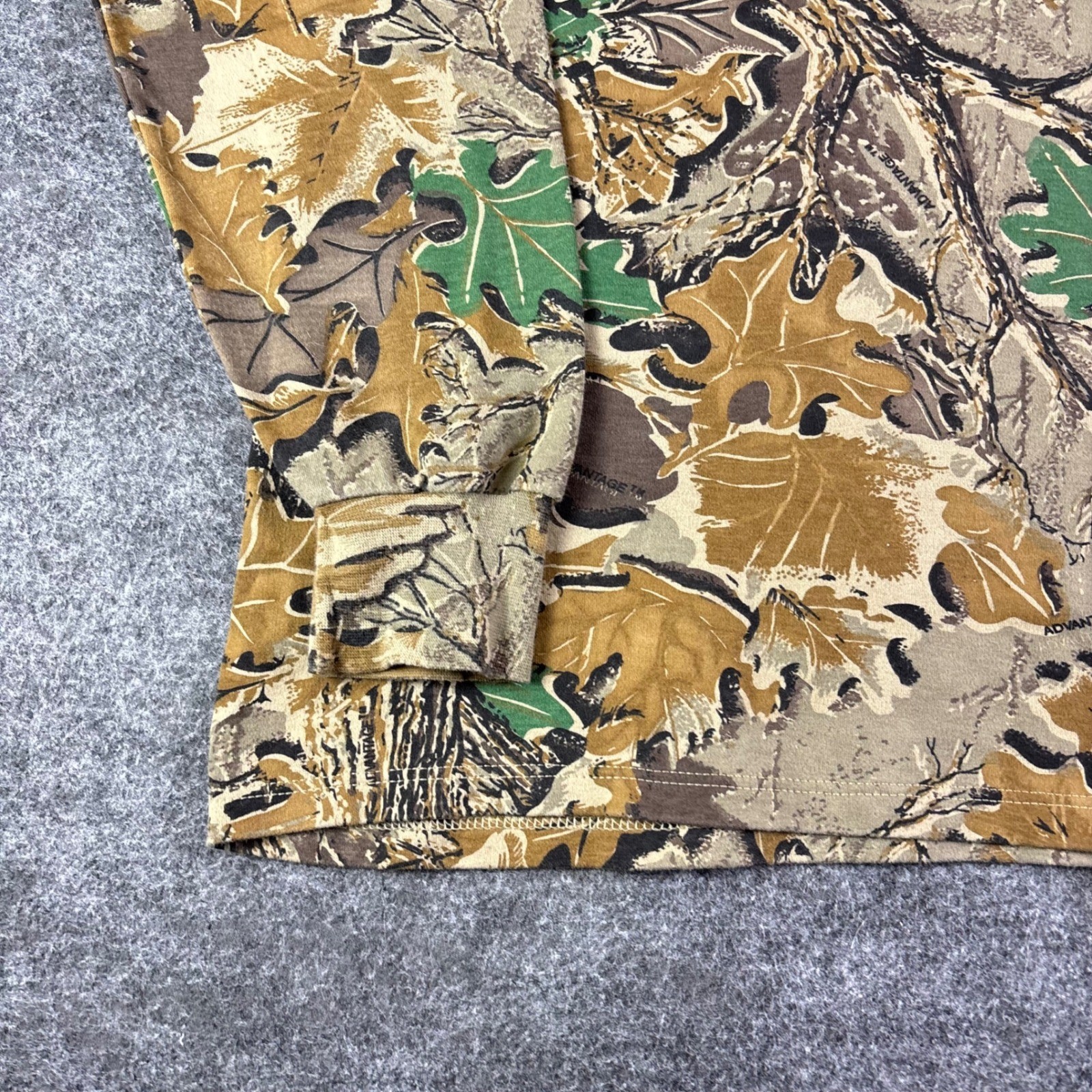 Duofold Camouflage Long Sleeve Mock Neck Shirt Men's Large Realtree Advantage