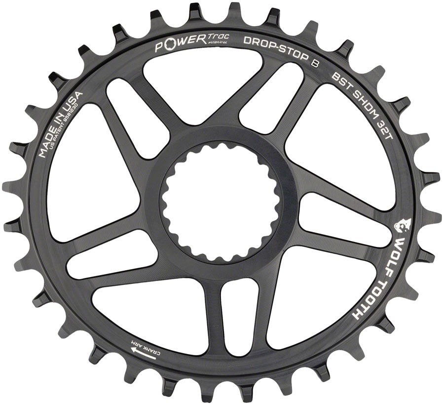 Wolf Tooth Elliptical Direct Mount Chainring - 32t, Shimano Direct Mount, Drop S