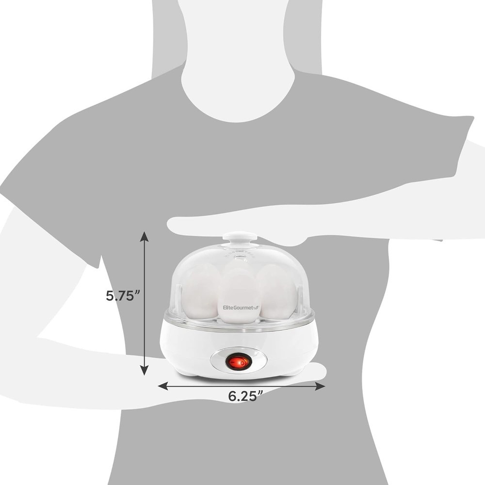 Easy Egg Cooker Electric 7-Egg Capacity, Soft, Medium, Hard-Boiled Egg Cooker w