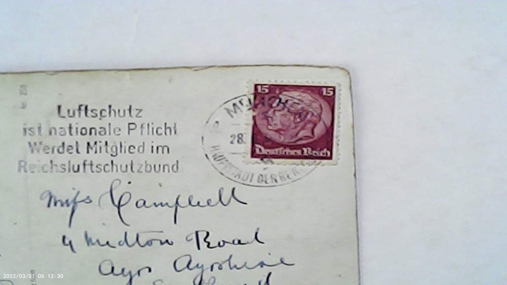Slogan Postmark. MUNCHEN, Germany.