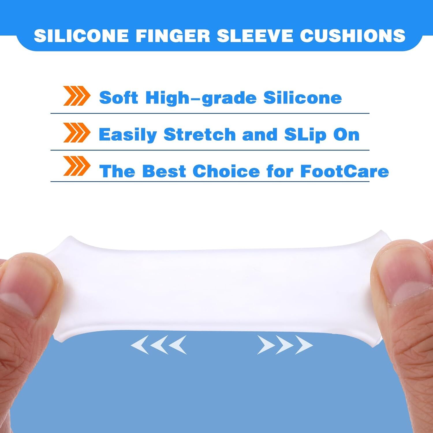 20× Silicone Gel Finger Sleeve Protectors Finger Sleeve Cushions & Protect USA